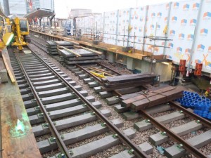 London Bridge. Installing new tracks and platforms (Before)